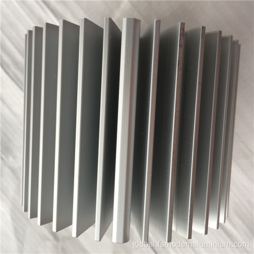Aluminium Heat Sinks Profile Customized Round T8 Aluminum Extruded HeatSink Supplier